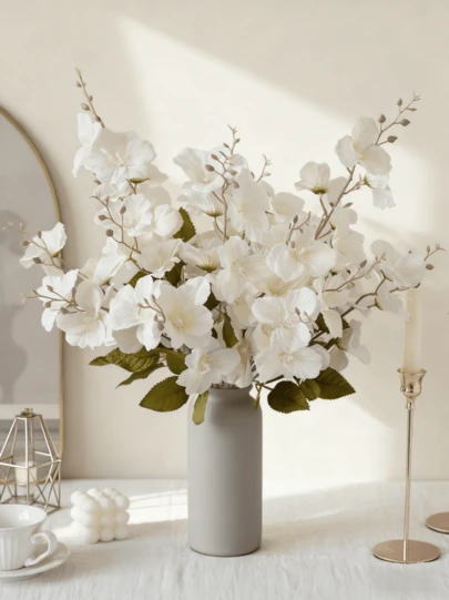 1 bukett 65 cm konstgjord påsklilja Magnolia Blomma För Vas Hem Vardagsrum Bröllop Bordsdekoration Mittpunkt Romantiskt tema, Falska växter, Höstdekor, Rum, Skrivbord, Trädgårdsdekor, Rumsdekoration, Alla hjärtans dag, Present