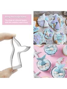 12件套秋季感恩节饼干模具套装 | 海洋动物、树叶形状不锈钢模具 - 火鸡、松鼠、橡子、枫叶等 - 非常适合DIY节日烘焙、蛋糕装饰 - 秋季手工制作，倾注爱意，烘焙爱好者的理想礼物 - 銀色 - 查看 8