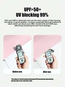 Compact Portable Lightweight Travel Umbrella, Strong Waterproof, Manual, 6 Ribs Reinforced, Manual Opening And Closing, Uv Protection Sunshade, For Men And Women (Due To Different Batches, The Fabric Cover, Rib Color, English Letter Pattern Design, Button Shape, And Umbrella Rib Color Are Randomly Matched. We Deeply Apologize For Any Inconvenience Caused.) - Multicolor - View 7