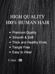 短款波波头假发，带刘海，黑色直发，日常佩戴，女士真人发，耐热假发，精灵短波波头假发 - S1B - 查看 6