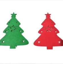 12 Pieces Christmas Tree Silverware Holders, Felt Tableware Bags Christmas Table Decorations, Christmas - Multicolor - View 7