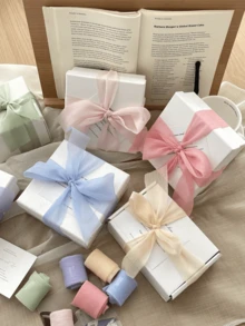 金属光泽缎带，高端花束捆绑礼品包装带，适用于生日、情人节、母亲节、节日礼物、婚礼等场合。 - 彩色 - 查看 1