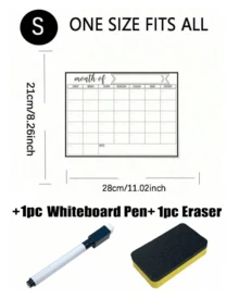 Dry Erase Refrigerator Magnetic Calendar, Refrigerator Whiteboard Magnetic Calendar, Monthly Family Plan Memo Planning Menu Magnetic Calendar, Refrigerator Calendar, Magnetic Dry Erase Calendar, Kitchen Decoration, Refrigerator Planner Monthly Planner, Refrigerator Accessories (Various Sizes) For Chore Charts And Menu Planning