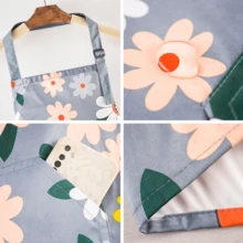 一件防水印花围裙，适合园艺和烹饪 - 防油，厨房、浴室、家居用品供应商 - 彩色 - 查看 2