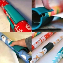 2 Pieces Set Sliding Gift Wrapping Paper Cutter, Holiday Party Paper Cutter, Sliding Wrapping Paper Cutter, Gift Wrapping Scissors, Christmas Decoration Paper Cutter, Round Paper Cutter, Multi-Purpose Gift Wrapping Knife, Convenient, Sharp, Large Aperture And Thick, Portable Cylindrical Paper Cutter - Multicolor - View 6