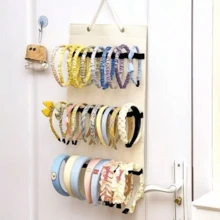1pc Hair Accessories Bow Storage Box, Large Capacity, Can Store Ribbons, Bows, Hair Accessories Storage Display, Equipped With A Sturdy Rope, Can Be Hung On The Wall Of The Room - Hairband Storage Bag - View 5