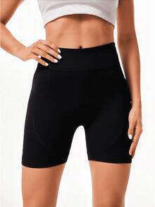Women Sports Shorts - Black - View 1