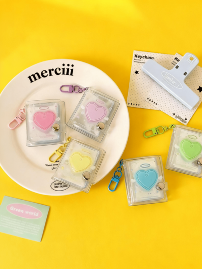 Joivida 2" ID Photo Holder Keychain Album, Student ID Badge Holder,Back To School,School Supplies