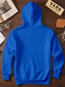 Sudadera holgada para mujer estilo deportivo con estampado de brazo fuerte y pesas, tela gruesa, con capucha, manga larga, otoño invierno, uso casual - Azul - Ver 2