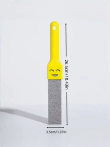 1pc Pumice Cleaning Stone Toilet Bowl Cleaner - Removes Stains, Hard Water, Rust, Limescale Chemical-Free, Reusable, Scratch-Free, For Porcelain. Bathroom Decor Summer - Golden yellow - View 3