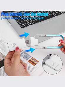 1Pc Portable Bookmark Light, Rechargeable LED Reading Light, Clip-On Reading Light, Bed Reading Eye Protection Light - 白光+暖光+中性光 - 查看 6