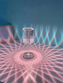 1PC Crystal Table Lamp, Atmosphere Lamp USB Three-Color Touch Model Small Night, Decorative Table Lamp, Diamond Crystal Table Lamp, For Room Decor Desk Lamp, Bedroom, Living Room, Kitchen, Dining Room Lamp