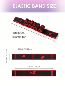 1pc Yoga Elastic Band, Professional Gymnastics Stretch Resistance Band, Fitness Resistance Band, Suitable For Yoga Stretching Strap, Ballet, 8-Shape Dance Elastic Band, Digital Extension Band, Pilates, Gymnastics And Dance Elastic Band - Multicolor - View 3