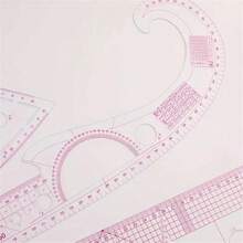 1/5/6 Piezas Juego de reglas curvas métricas francesas, herramienta de medición para costura, confección, dibujo, artesanía. Regla curva métrica francesa, regla de costura, herramienta de sastre, regalo del Día de la Madre, regalos del Día de la Madre para mujeres - transparente - Ver 7