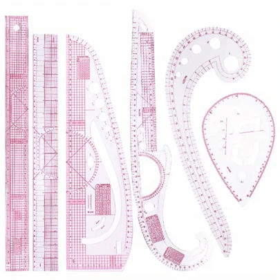 1/5/6Pcs French Curve Metric Ruler Set Sewing Measure Dressmaking TailorDrawing Template Craft Tool French Metric Ruler Curve Ruler SewingRuler Dressmaking Tailor Tool Sewing Tools Tailor Ruler Multifunction Mother Day Gift,Mother's Day Gifts Women