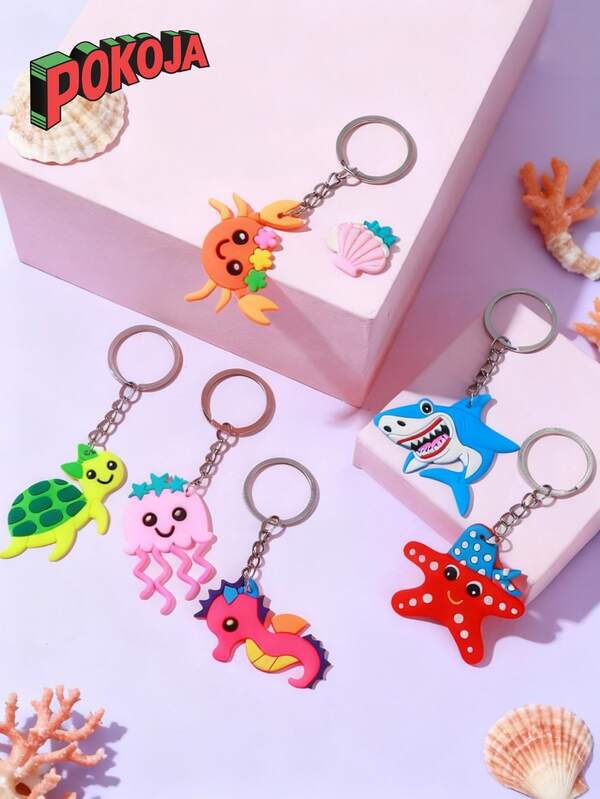 24 piezas de llaveros con criaturas marinas, llaveros de dibujos animados, apropiados para recuerdos de fiesta, artículos para días festivos, regalos para volver a la escuela, recuerdos reutilizables para fiestas de cumpleaños como relleno de bolsas, decoraciones para fiestas de verano, playa, piscina, regalos para el Día de la Madre y graduación