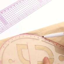 1/5/6 Piezas Juego de reglas curvas métricas francesas, herramienta de medición para costura, confección, dibujo, artesanía. Regla curva métrica francesa, regla de costura, herramienta de sastre, regalo del Día de la Madre, regalos del Día de la Madre para mujeres - transparente - Ver 8