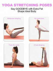 1pc Yoga Elastic Band, Professional Gymnastics Stretch Resistance Band, Fitness Resistance Band, Suitable For Yoga Stretching Strap, Ballet, 8-Shape Dance Elastic Band, Digital Extension Band, Pilates, Gymnastics And Dance Elastic Band - Multicolor - View 8