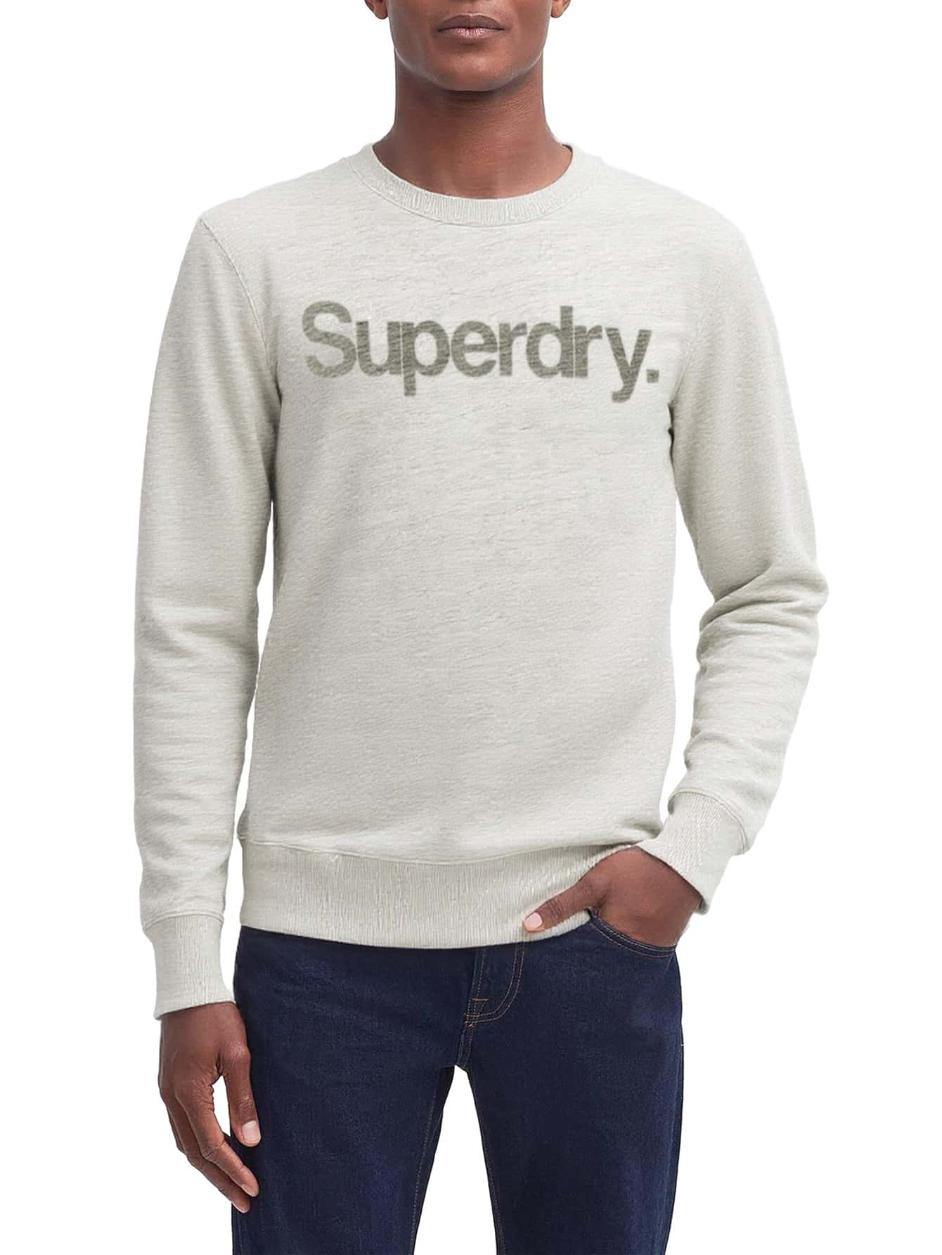 Men's Pullover Sweatshirt Grey - Grey - View 1