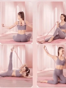 Joivida 3 buc. Benzi elastice de rezistență din silicon, set pentru antrenament complet al corpului, yoga, stretching pentru umeri, spate, brațe, antiderapante, antrenament pentru sală de acasă, terapie fizică, idei de cadouri pentru adulți, începători, articole de fitness obligatorii - Multicolor - Vizualizare 3