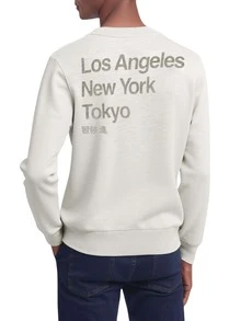 Men's Pullover Sweatshirt Grey - Grey - View 2