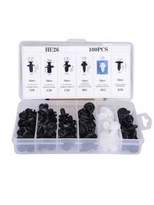 50/100 PCS Nylon Car Push Retainer Clip Kit - 6 Sizes Assorted Rivet Fasteners For Bumper, Door & Auto Body Trim Panels, Retainer Clips With Storage Box - Multicolor - View 20