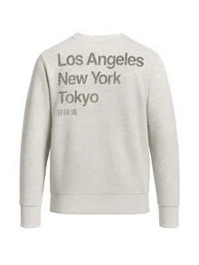 Men's Pullover Sweatshirt Grey - Grey - View 5