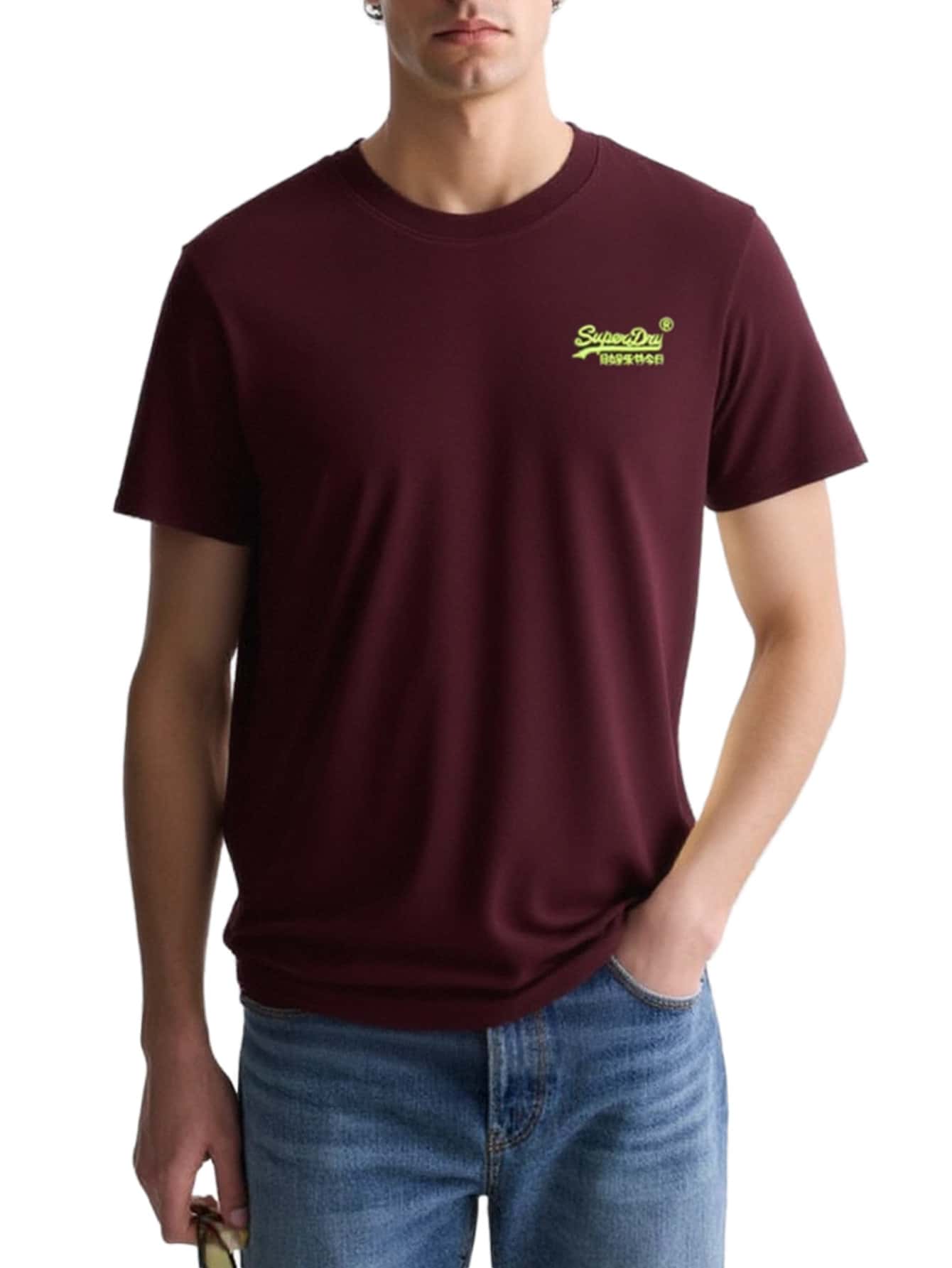 Essential Men's T-Shirt - Burgundy - View 1