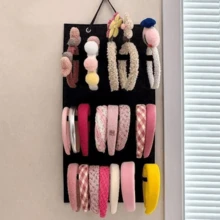 1pc Hair Accessories Bow Storage Box, Large Capacity, Can Store Ribbons, Bows, Hair Accessories Storage Display, Equipped With A Sturdy Rope, Can Be Hung On The Wall Of The Room - Hairband Storage Bag - View 6