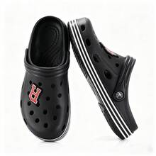 Zuecos de Agujeros para Hombres Multicolor de Moda y Transpirables pantuflas, Suela Blanda y Antideslizante - Ideal para Hogar, Playa y Exterior - 7002H-BLACK - Ver 2