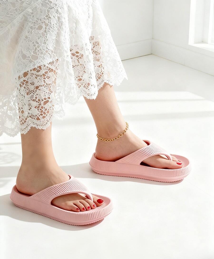 Chanclas de Dedo Mujer Plataforma Gruesa, Sandalias Unisex EVA Antideslizante - Ideal Playa y Hogar