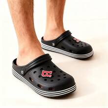 Zuecos de Agujeros para Hombres Multicolor de Moda y Transpirables pantuflas, Suela Blanda y Antideslizante - Ideal para Hogar, Playa y Exterior - 7002H-BLACK - Ver 3