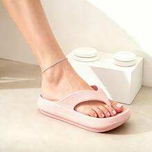 Chanclas de Dedo Mujer Plataforma Gruesa, Sandalias Unisex EVA Antideslizante - Ideal Playa y Hogar - 8728-Rosa - Ver 3