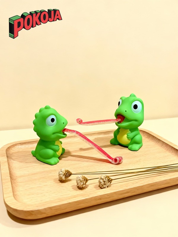 1pc engraçado bonito cutucando língua apertar sapo e dinossauro som brinquedos, natal e outros presentes de feriado