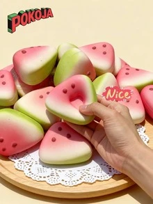 1/3/6pcs Watermelon Stress Ball, Realistic Watermelon With Good Tactile, Softness And Slow Recovery Of Fruits, Stress Relief Toy - Multicolor - View 1