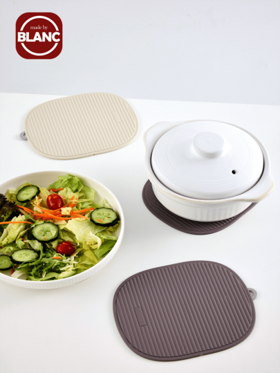 1PC Thickened Silicone Dining Table Mat, Multi-Function Foldable, Anti-Slip Anti-Scalding Mat, Kitchen Striped Heat Insulation Mat, Pot Mat Bowl Mat, Household High-Temperature Resistant Placemat, Suitable For Kitchen And Restaurant