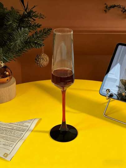 Joivida Beautiful Glass Stemmed Champagne Flute, Stylish Sparkling Water & Cocktail Glass, Wine Cup, Juice & Cold Drink Cup, Holiday Gift, Souvenir | Wine Glass,Wine Glasses,Glasses Drinking