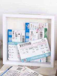 1pc Train Ticket Collecting Saving Money Box, Concert Ticket Memo Frame, Movie Ticket Collection Display Shelf Best Gifts Birthday Graduation