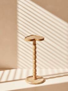 Cirelle New Modern Round Wooden Side Table - Versatile Mini Table Suitable For Various Spaces, Movable Furniture, Solid Wood Legs, Modern Decor Style, Applicable For Living Room, Bedroom, Corner, Office, Bar Counter, Home Decor, Gifts, Coffee Corner Desk (Natural Material) - Multicolor - View 11