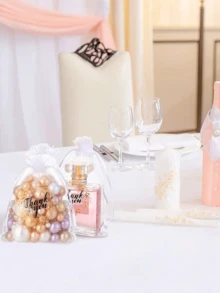 10/20/30pcs Organza Bags,Thank You Organza Drawstring Bags,Thank You Gift Bags,Sheer Organza Bags - Multicolor - View 5