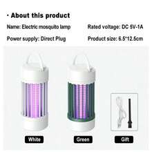 1个装电动灭蚊灯紫外线灭虫器USB 5V夏季苍蝇拍灭虫灯露营家用便携式灭蚊灯 - 彩色 - 查看 10