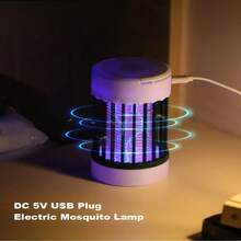 1个装电动灭蚊灯紫外线灭虫器USB 5V夏季苍蝇拍灭虫灯露营家用便携式灭蚊灯 - 彩色 - 查看 6