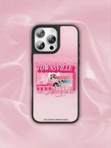 THE POWERPUFF GIRLS X SHEIN 这款飞天小女警二合一手机壳采用TPU+PC材质，具有防震磨砂质感和皮革纹理表面，可防止手汗。精致的爱心印花图案有效保护您的苹果14/15、16/17 Pro Max手机。 - 彩色 - 查看 1