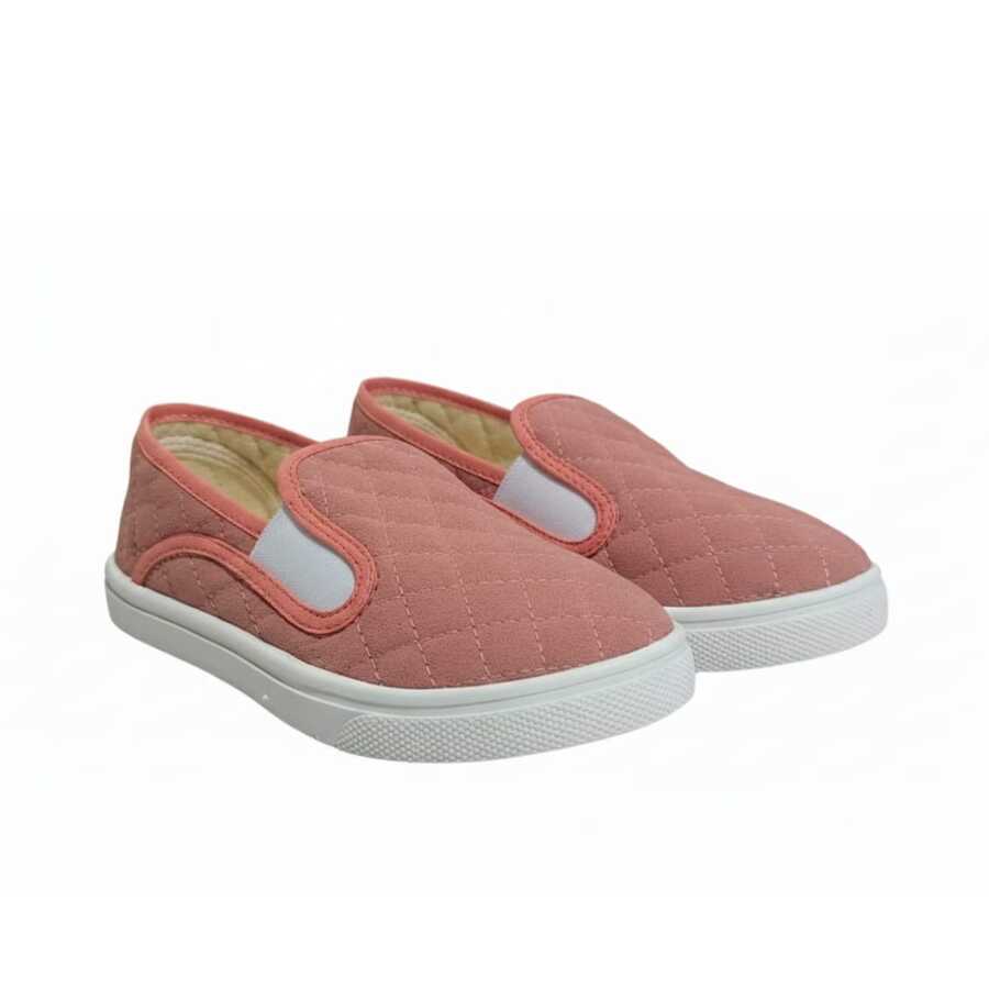 Zapatos casuales unisex de color sólido, de corte bajo, ligeros, sin cordones, puntera lisa, suela de goma, parte superior de tela, plantilla de tela, para hombres, mujeres, actividades al aire libre, deportes, trabajo Liso Elegante Tela - Rosa coral - Ver 1