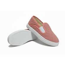 Zapatos casuales unisex de color sólido, de corte bajo, ligeros, sin cordones, puntera lisa, suela de goma, parte superior de tela, plantilla de tela, para hombres, mujeres, actividades al aire libre, deportes, trabajo Liso Elegante Tela - Rosa coral - Ver 2