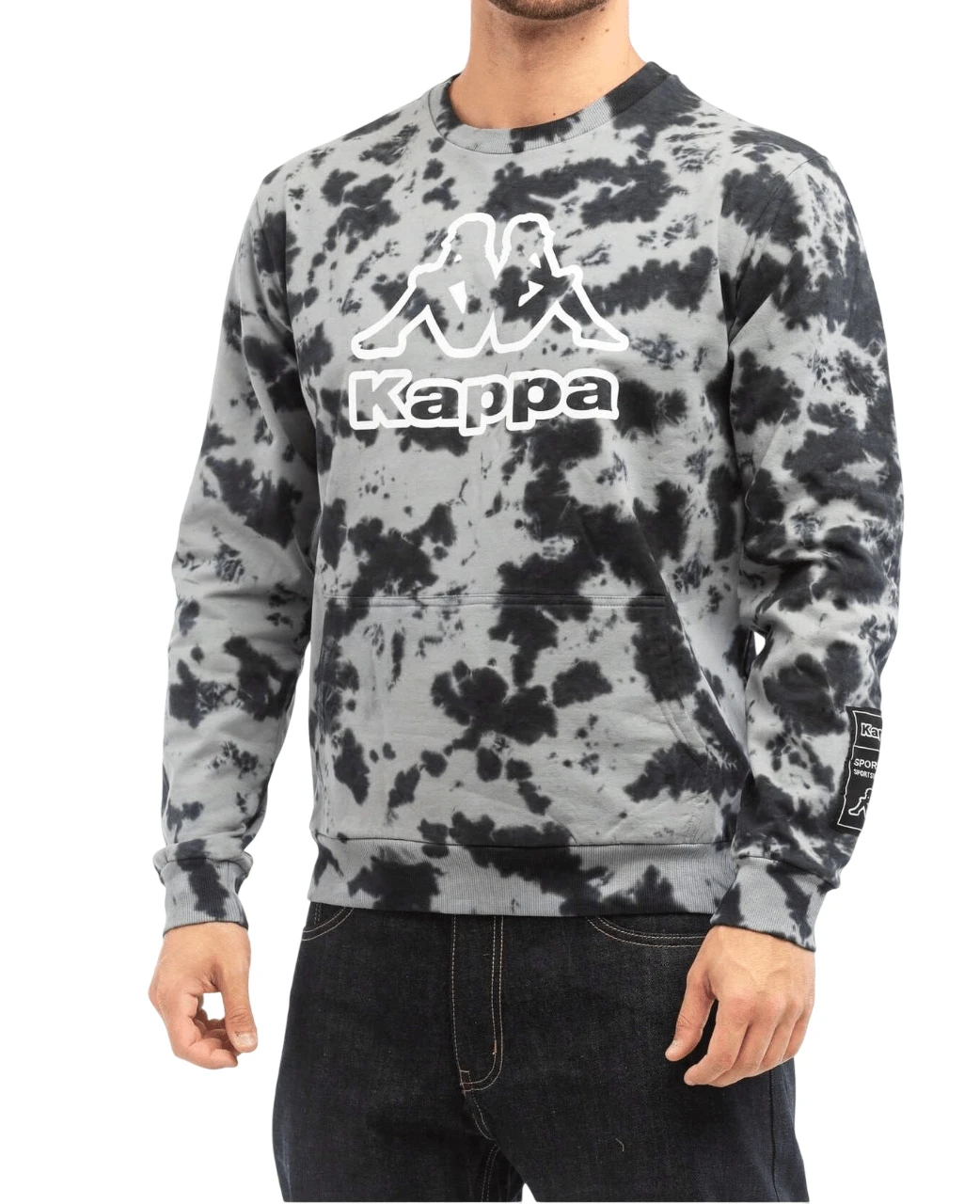 Kappa Men's Pullover Sweatshirt Black - Black - View 1