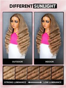 9am Hair Store Ombre Ash Blonde Hair With Brown Root Body Wave Upgrade Wig 6x4 Pre-Cut Lace Front Wear And Go Glueless Wig Pre-Plucked Hairline 180% Density 22-28 Inch Unprocessed Virgin Hair Natural Looking Versatile Style Human Hair Wig Y2K Human Hair Wig Gifts Hair Accessories - S3/14 - View 9