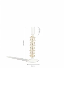 Portavelas de vidrio transparente de alta calidad, duradero y elegante - Multicolor - Ver 2