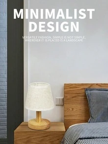 1个北欧风格木质USB充电LED夜灯/台灯，现代简约设计，适用于餐厅/卧室/酒吧/咖啡厅，毕业、生日、节日、床头、办公室，母亲节、父亲节礼物 - 黃色 - 查看 9