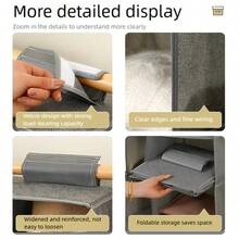 1pc Beige Underwear Storage Bag, Hanging Storage Bag, Bedside Wall Hanging Storage Bag, Fabric Hanging Storage Bag, Hat Storage Bag, Non-Woven Fabric Washable Storage Bag, Cabinet Wardrobe Organizer - Beige - View 5